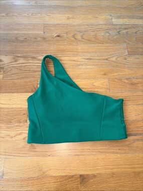 Wilo The Label One-Shoulder Green Crop Top